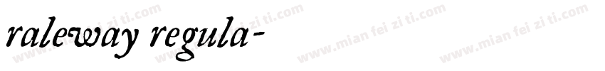 raleway regula字体转换